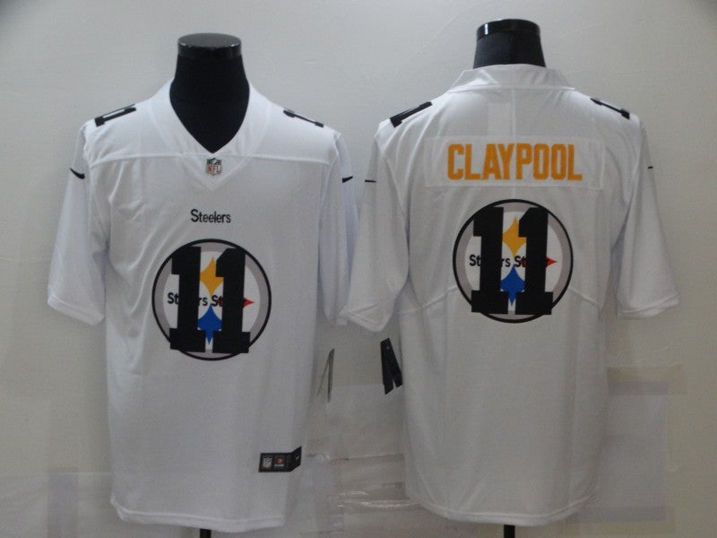 Men's Pittsburgh Steelers Chase Claypool #11 White Game Jersey1