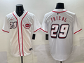 Men's Cincinnati Reds TJ Friedl #29 White 2025  Speedway Classic Home Replica Jersey