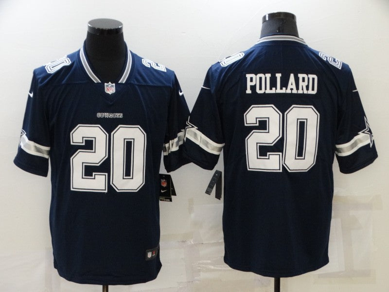 Men's Dallas Cowboys Tony Pollard #20 Navy Game Player Jersey1