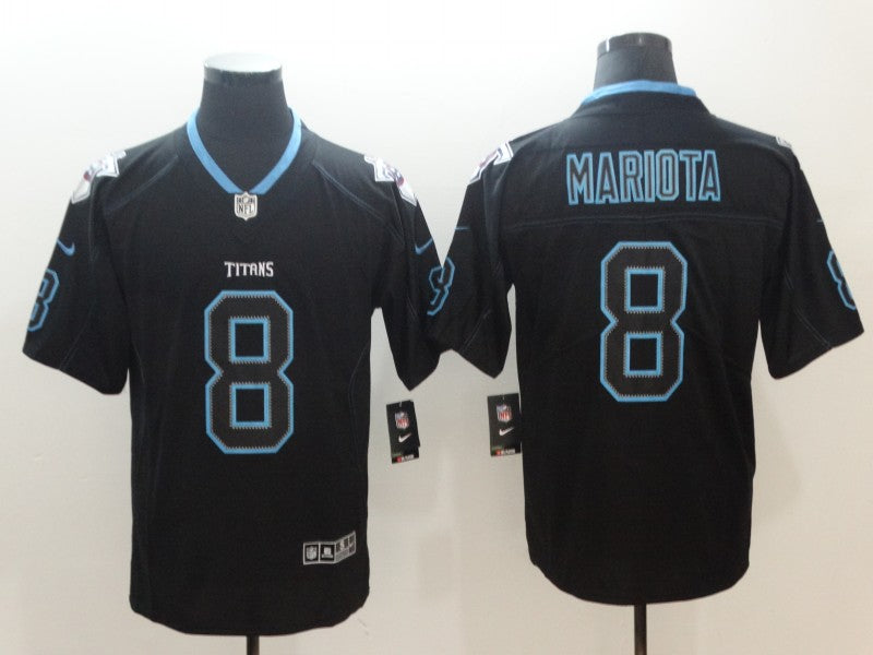 Men's Tennessee Titans Marcus Mariota #8 Black Game Jersey1