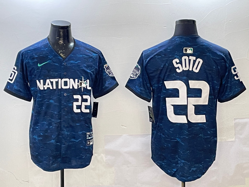 Men's National League Juan Soto #22 Navy 2023  All-Star Game Limited Player Jersey1