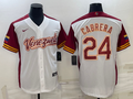 Men's 2023 World Baseball Classic #24 Miguel Cabrera Venezuela White Jersey1