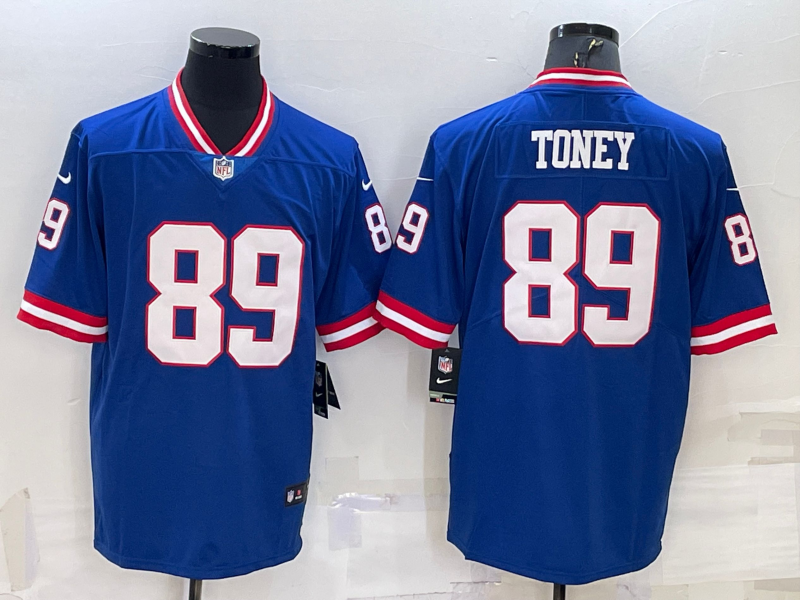 Men's New York Giants Kadarius Toney #89 Royal Classic Retired Player Game Jersey1