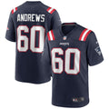 David Andrews New England Patriots  Game Jersey - Navy