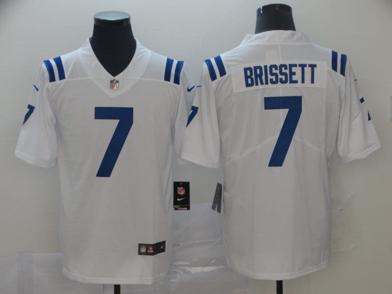 Men's Indianapolis Colts Jacoby Brissett White Game Jersey1