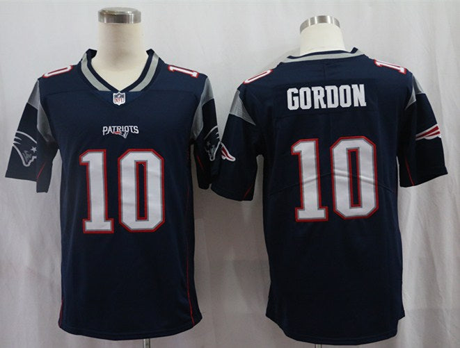 Men's New England Patriots Josh Gordon #10 Navy Game Jersey1