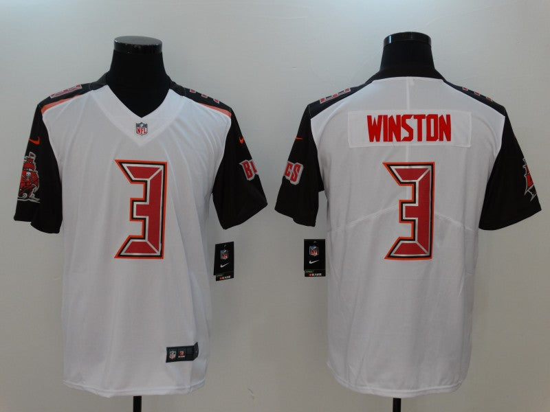 Men's Tampa Bay Buccaneers Jameis Winston #3 White Team Game Jersey1