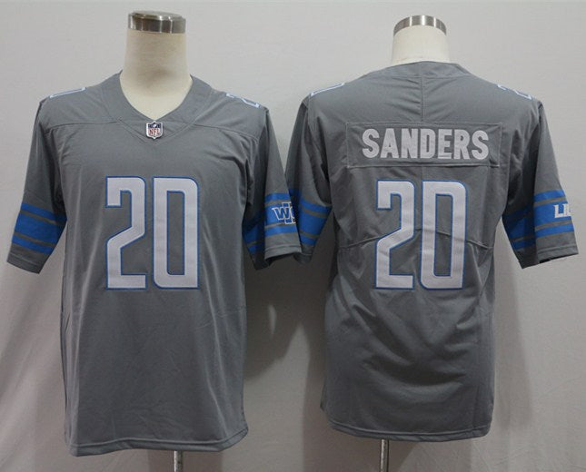 Men's Detroit Lions Barry Sanders #20 Gray Retired Player Vapor Limited Jersey1