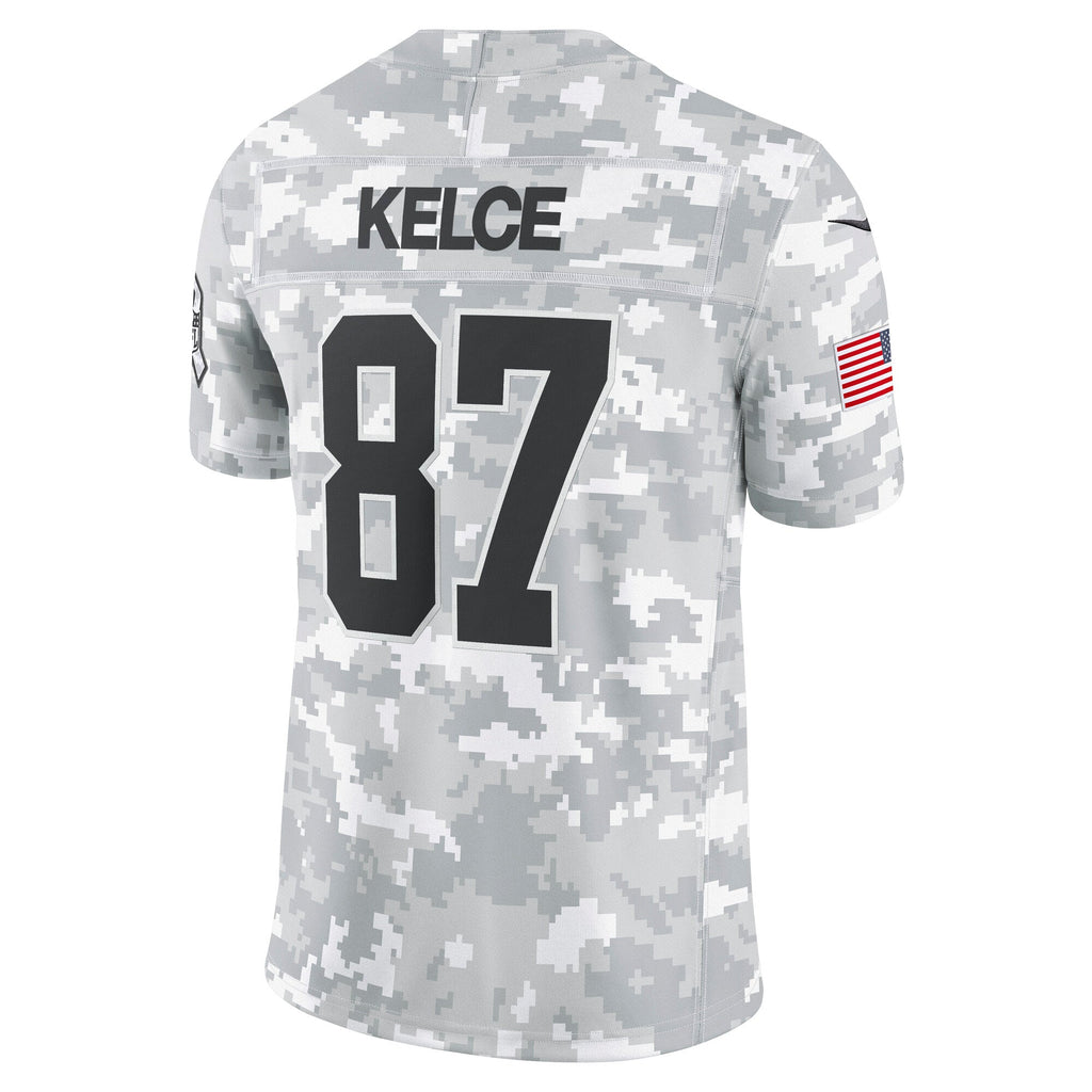 Travis Kelce Kansas City Chiefs  2024 Salute to Service Limited Jersey - Arctic Camo