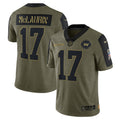 Terry McLaurin Washington Football Team  Salute To Service Limited   Jersey - Olive