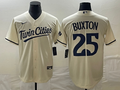 Men's Minnesota Twins Byron Buxton #25 Beige Alternate Replica Player Jersey1