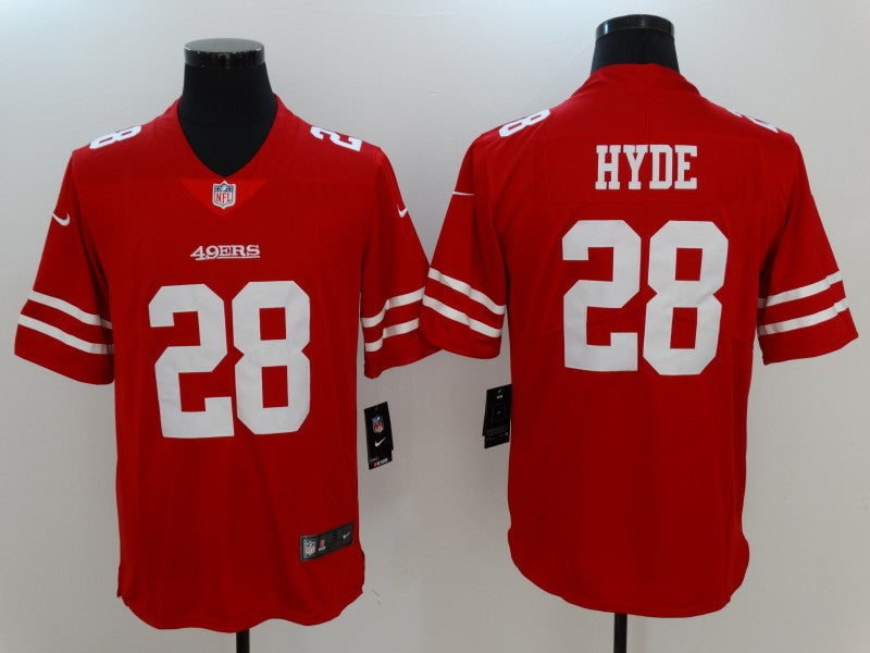 Men's San Francisco 49ers Carlos Hyde #28 Red Game Jersey1