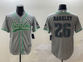 Men's Philadelphia Eagles Saquon Barkley #26 Gray Player Jersey1