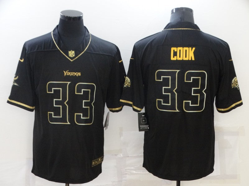 Men's Minnesota Vikings Dalvin Cook #33 Black Game Jersey1