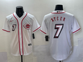 Men's Cincinnati Reds Spencer Steer #7 White 2025  Speedway Classic Home Replica Jersey