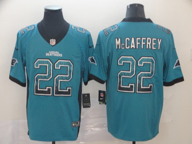 Men's Carolina Panthers Christian McCaffrey #22 Blue Game Player Jersey1