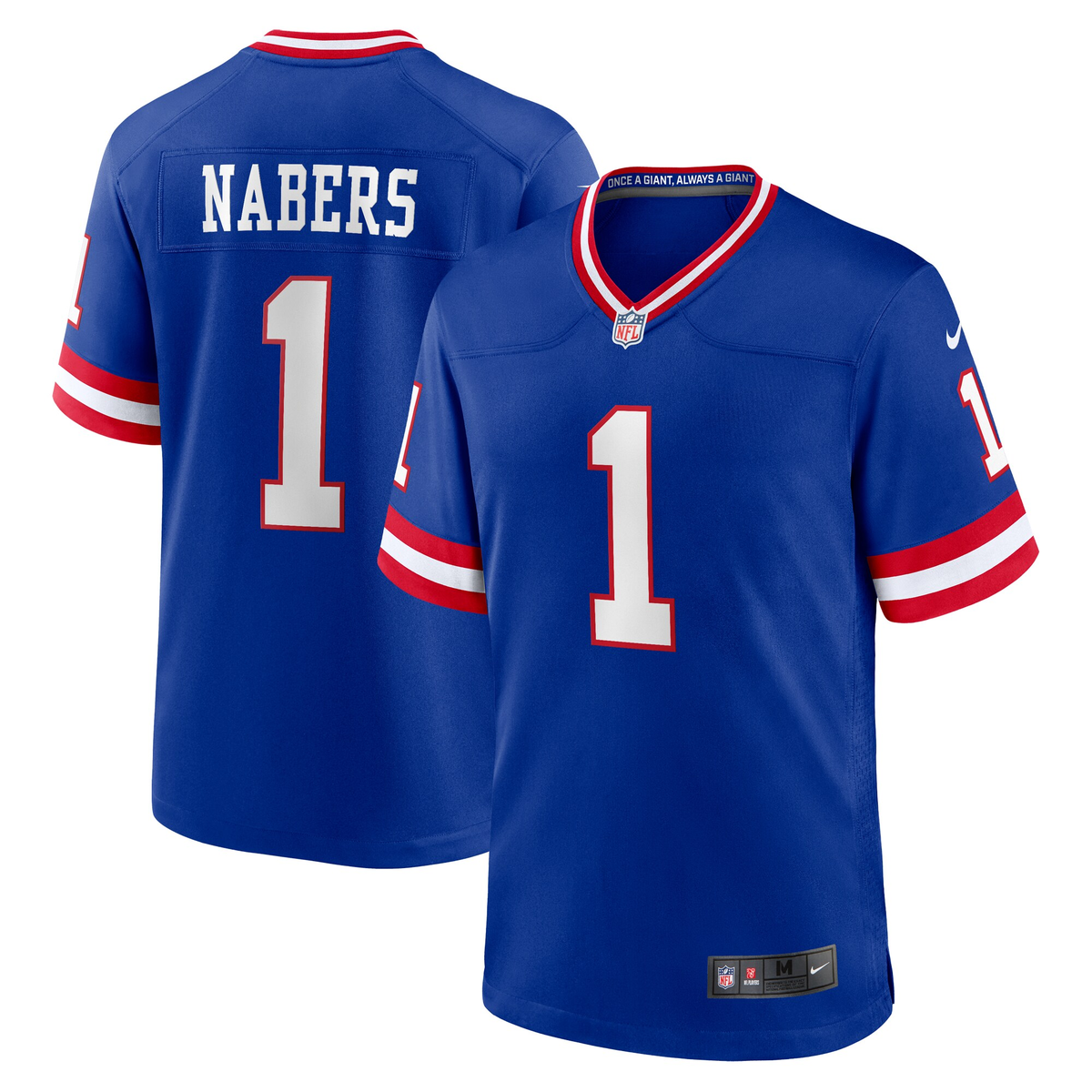 Malik Nabers New York Giants Blue Jersey #1