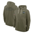 Men's Seattle Seahawks Olive 2025 Salute to Service Sideline Standard Issue Dri-FIT Hoodie