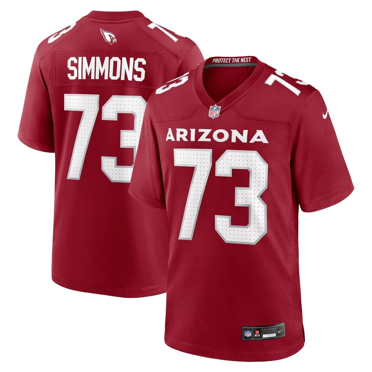 Lachavious Simmons Arizona Cardinals  Team Game Jersey -  Cardinal