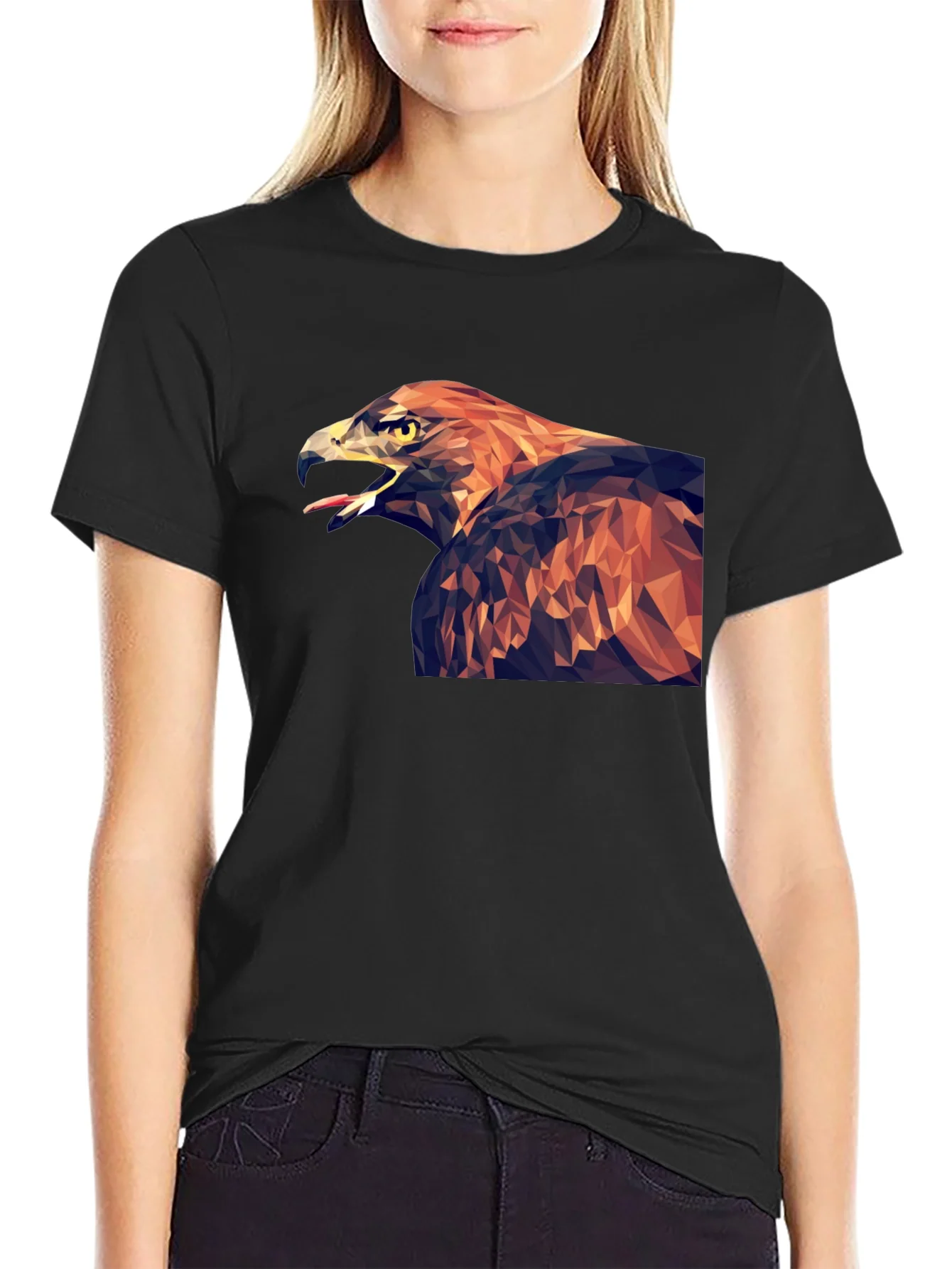 Geometric Eagle Graphic T-Shirt