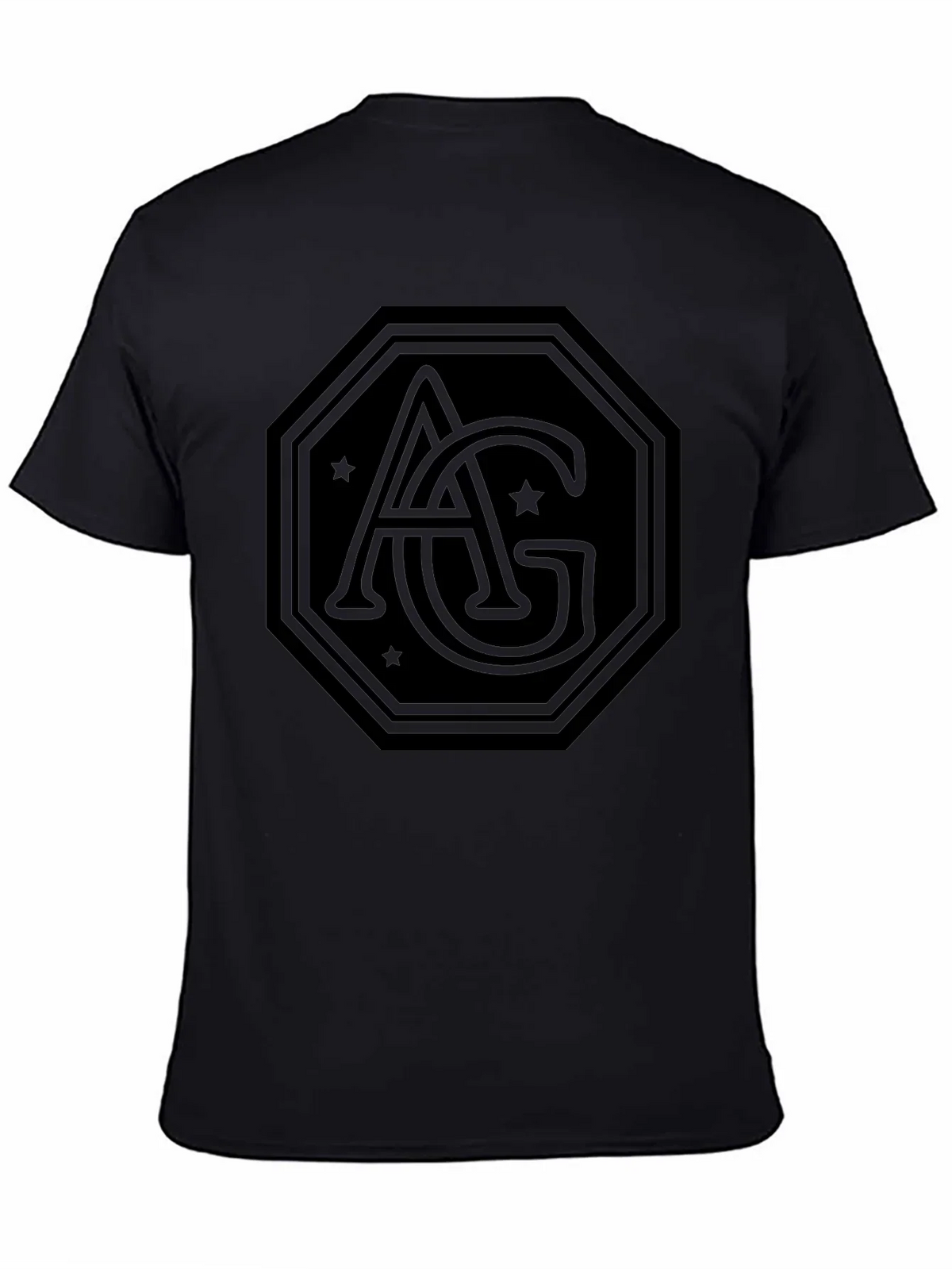 AG Logo Black Tee - Modern Graphic Print