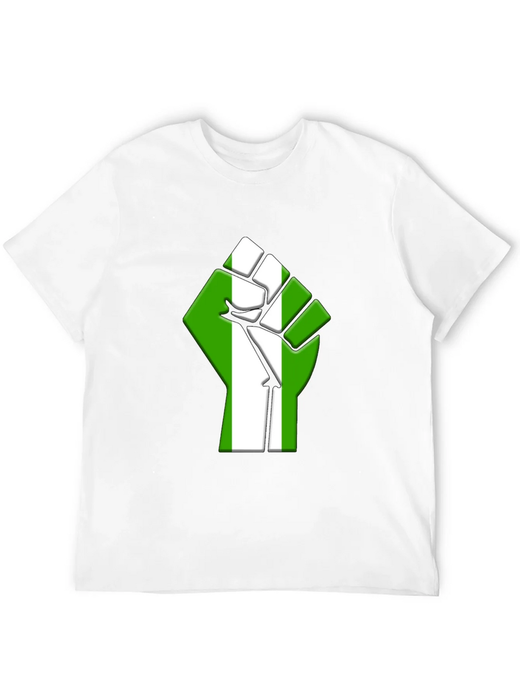 Nigeria Flag Fist T-Shirt - Black Pride Tee