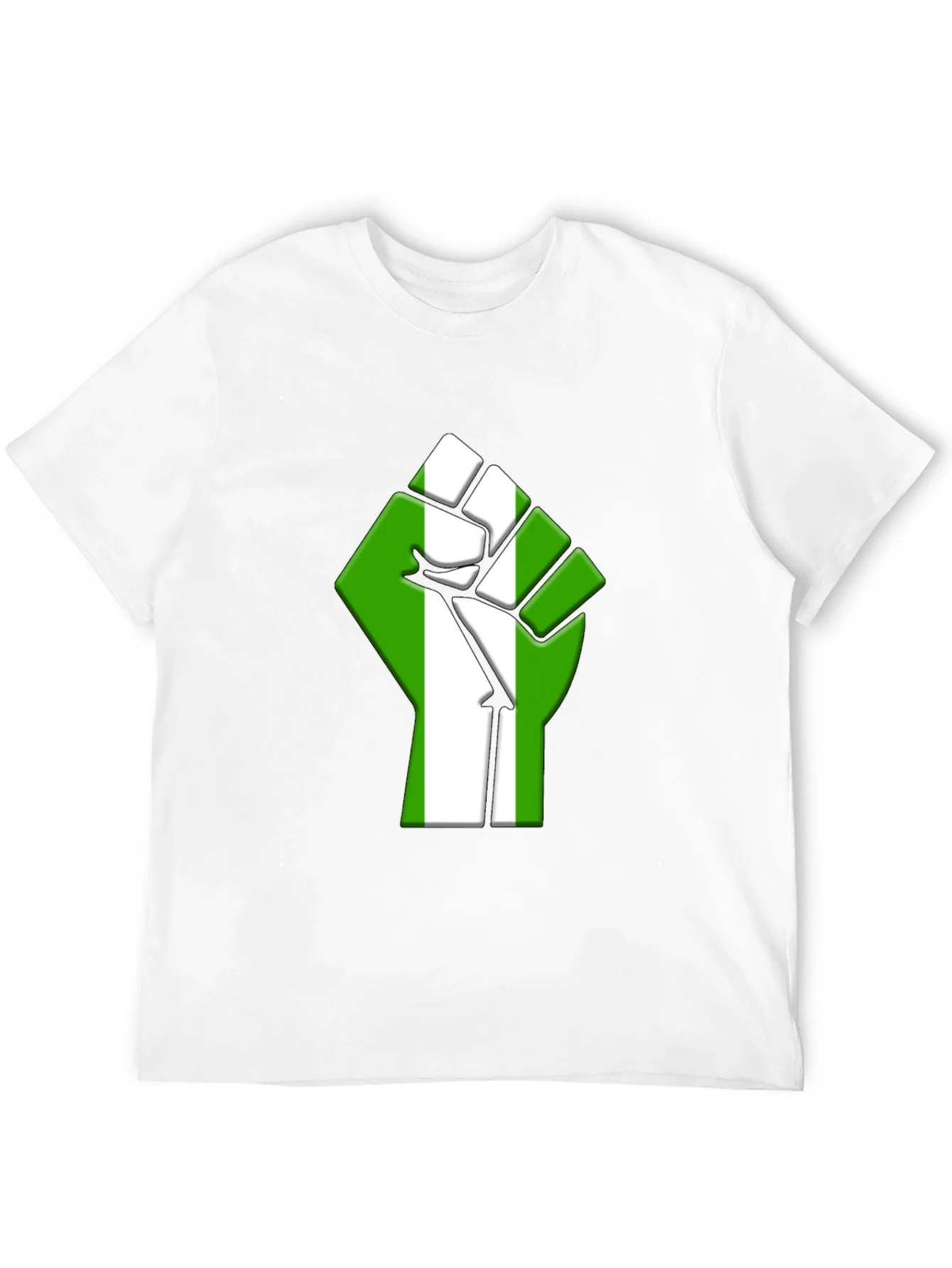 Nigeria Flag Fist T-Shirt - Black Pride Tee
