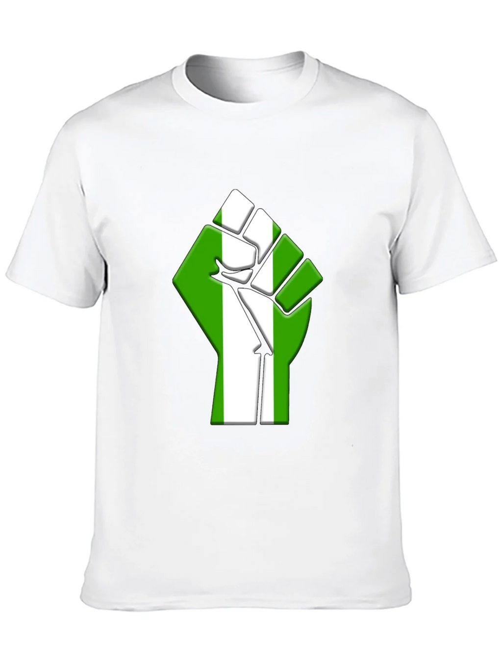 Nigeria Flag Fist T-Shirt - Black Pride Tee