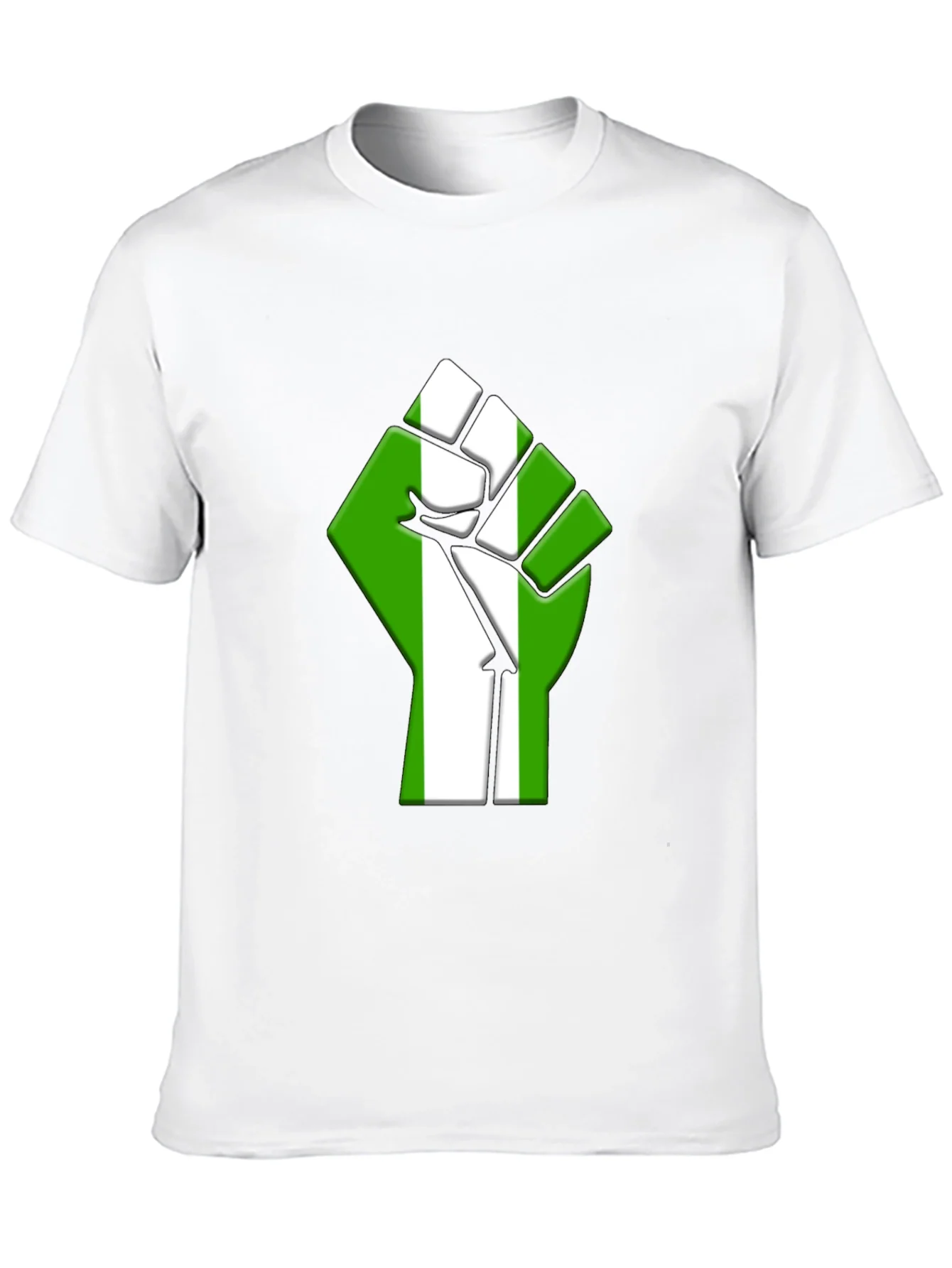 Nigeria Flag Fist T-Shirt - Black Pride Tee