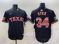 Men's Texas Rangers Nolan Ryan #34 Black Replica Player Jersey