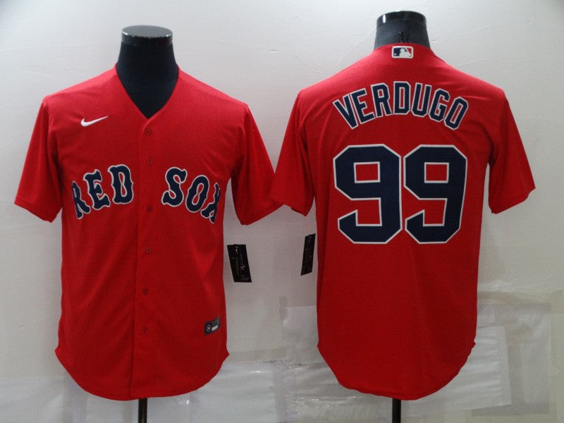Men's Boston Red Sox Alex Verdugo #99 Red Replica Baseball Jersey1