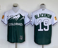Men's Colorado Rockies Charlie Blackmon #19 Green City Connect Replica Player Jersey1