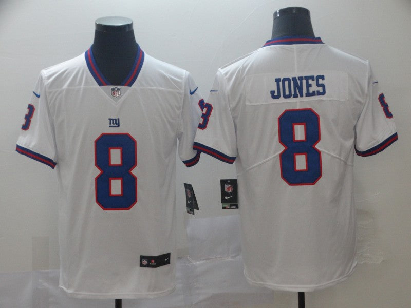 Men's New York Giants Daniel Jones #8 White Game Player Jersey1