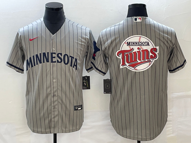 Men's Minnesota Twins Gray Alternate Replica Team Jersey1