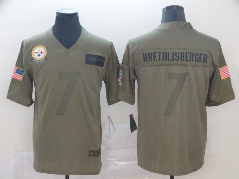 Men's Pittsburgh Steelers Ben Roethlisberger #7 Brown Game Jersey1