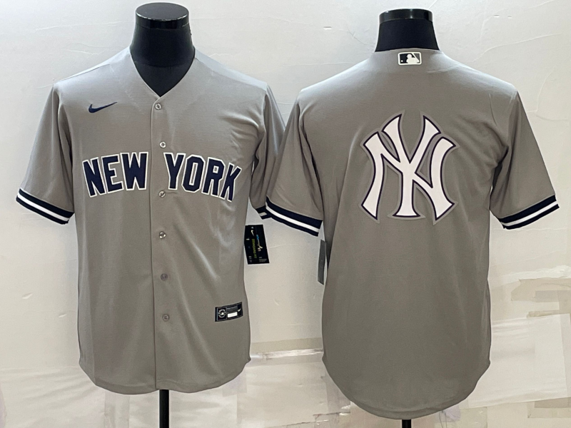 Men's New York Yankees Gray Replica Player Jersey1