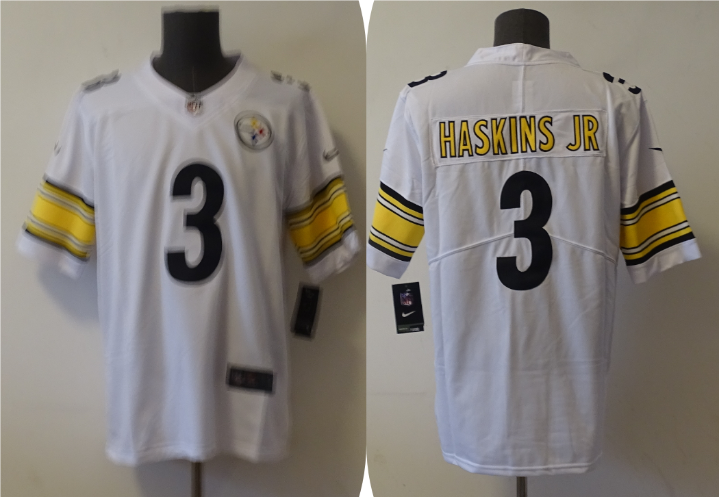Men's Pittsburgh Steelers Dwayne Haskins Jr. #3 White Game Jersey1