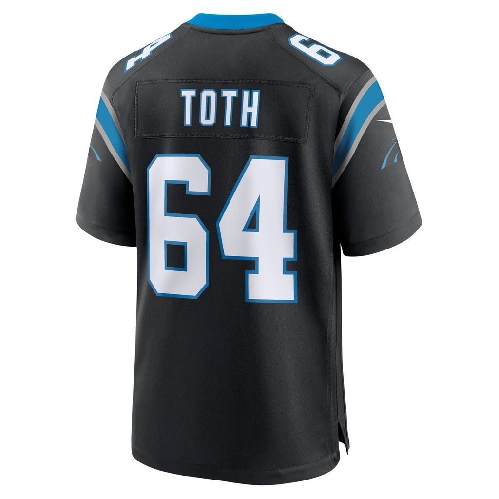 Brett Toth Carolina Panthers   Game Jersey -  Black