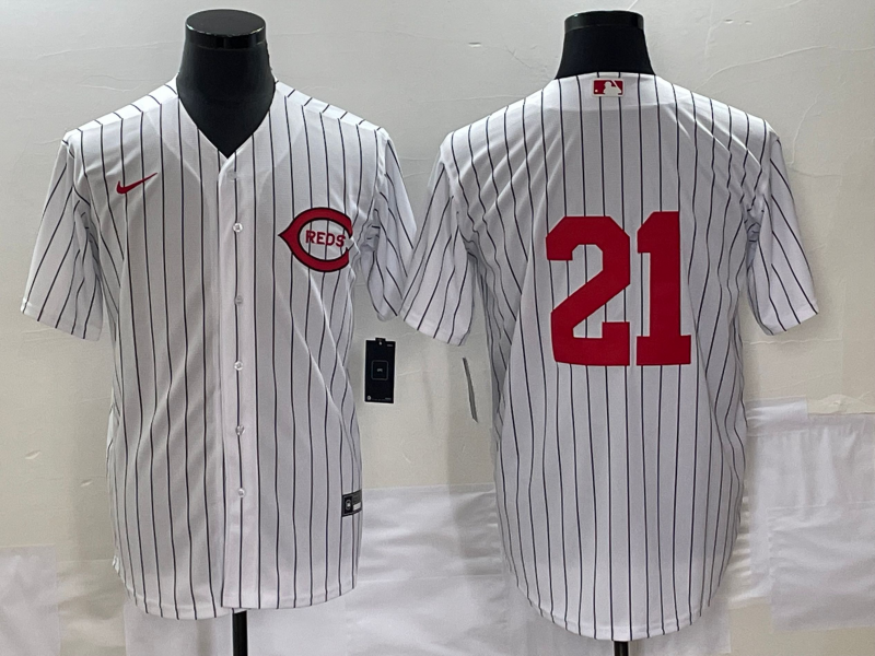 Men's Cincinnati Reds Hunter Greene #21 White 2022  at Field of Dreams Game Authentic Player Jersey