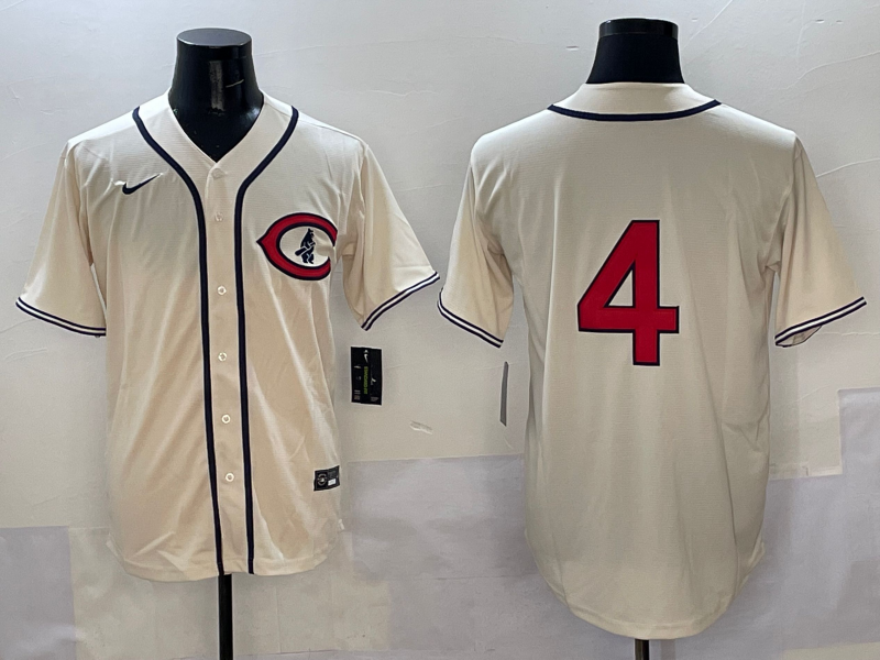 Men's Chicago Cubs Pete Crow-Armstrong #4 Cream Player Jersey1