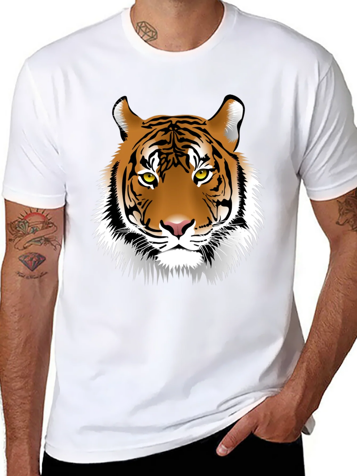 Tiger Graphic Tee - Bold Animal Print T-Shirt