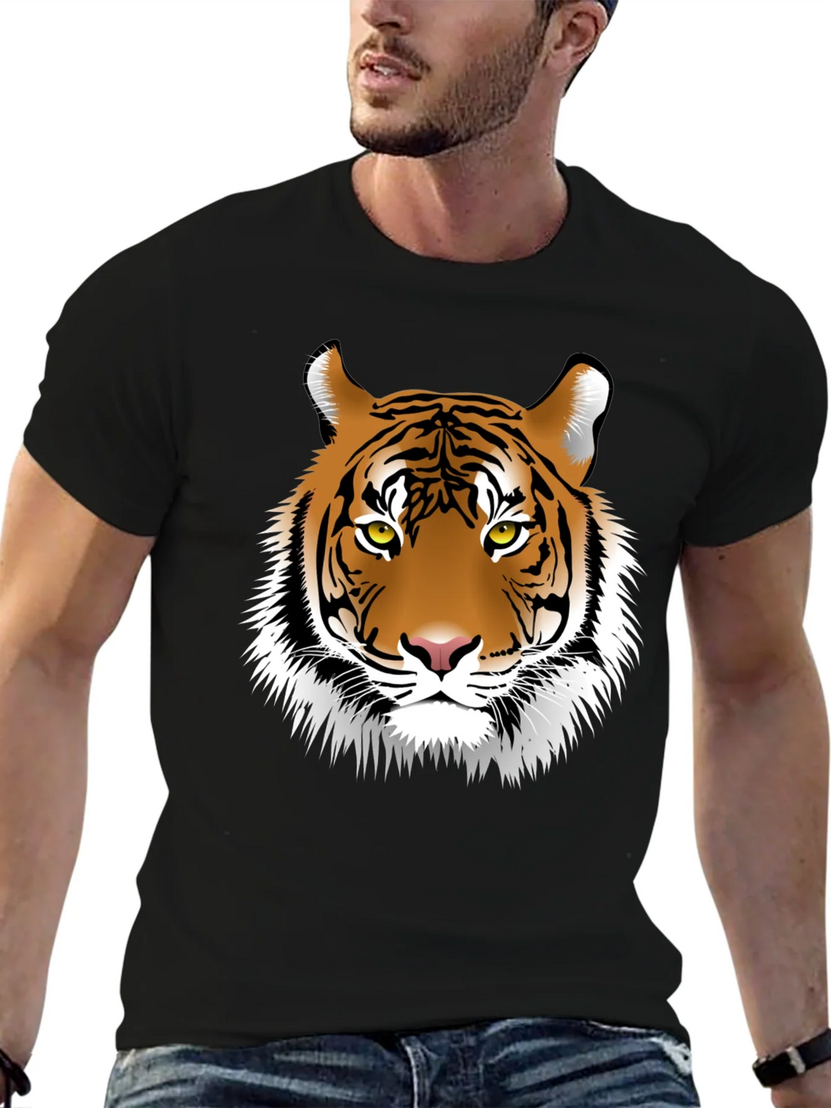 Tiger Graphic Tee - Bold Animal Print T-Shirt