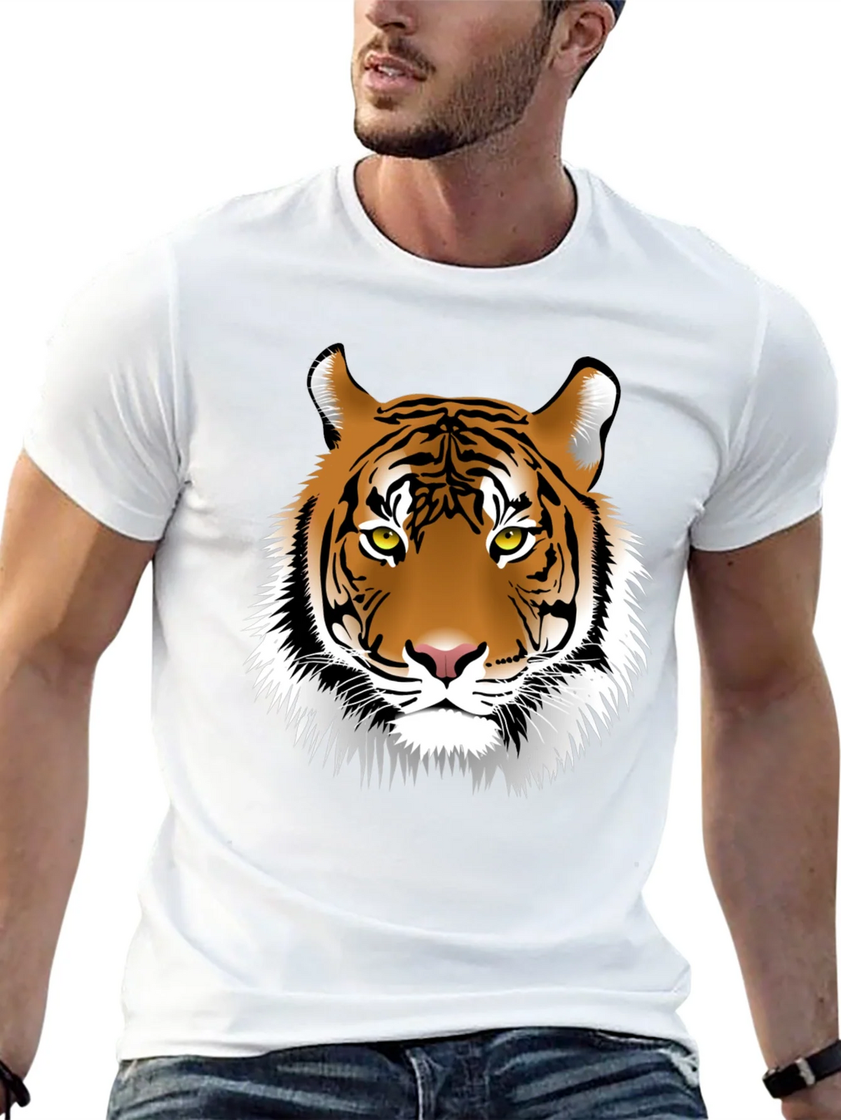 Tiger Graphic Tee - Bold Animal Print T-Shirt