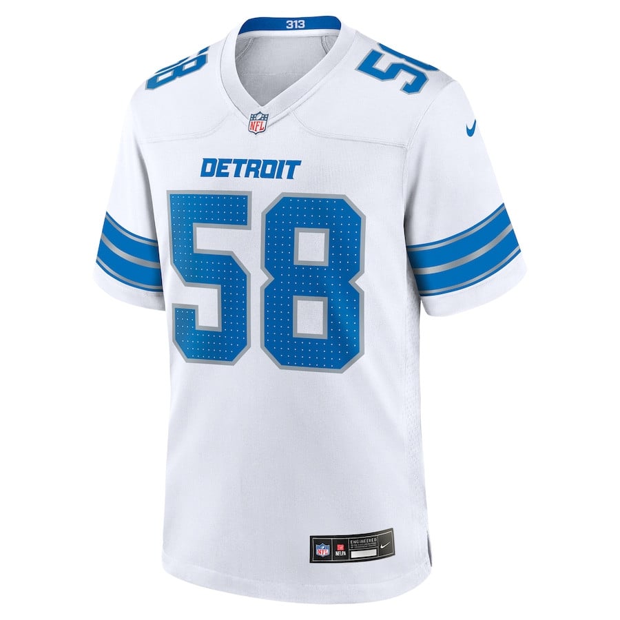 Penei Sewell #58 Detroit Lions Limited Jersey - Men's, White - National Football League 2024