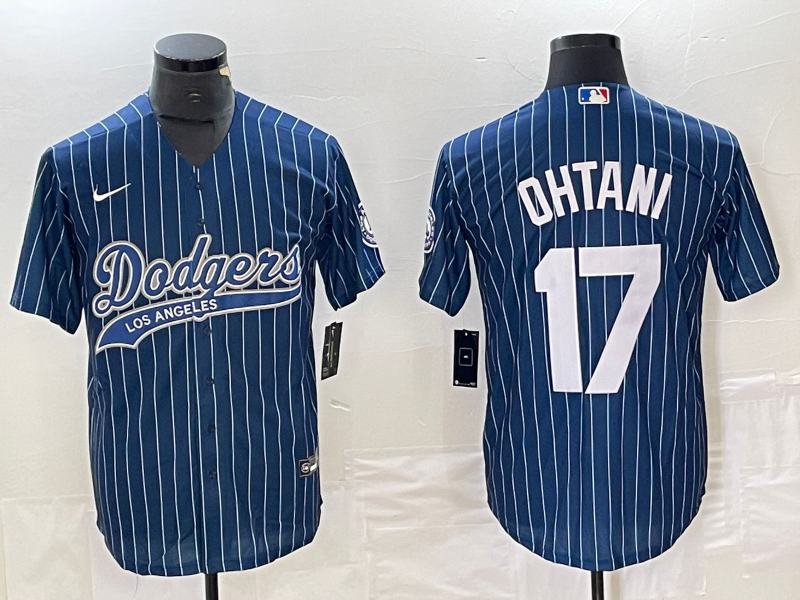 Men's Los Angeles Dodgers Shohei Ohtani #17 Blue Game Jersey1 Joint Edition
