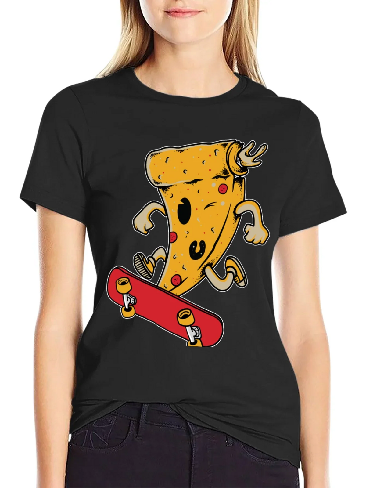 Pizza Skateboard T-Shirt - Fun & Stylish