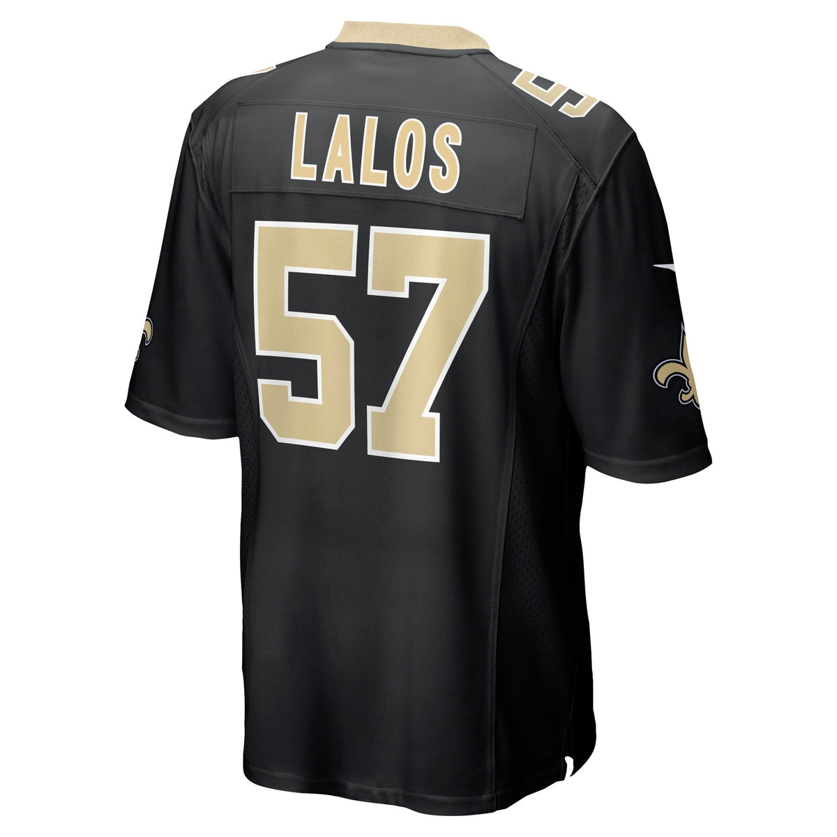 Niko Lalos New Orleans Saints  Team Game Jersey -  Black