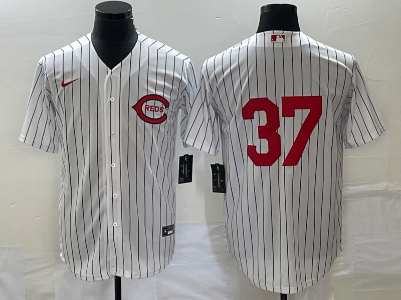 Men's Cincinnati Reds Tyler Stephenson #37 White 2022  at Field of Dreams Game Authentic Player Jersey1