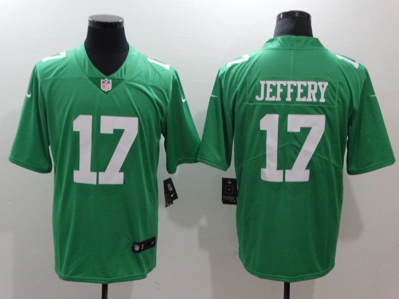 Men's Philadelphia Eagles Alshon Jeffery #17 Green Game Jersey1