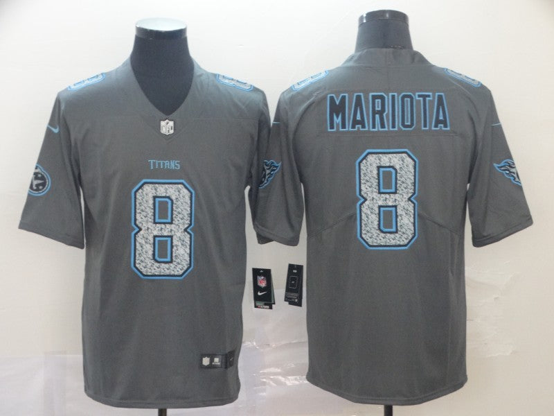 Men's Tennessee Titans Marcus Mariota #8 Gray Game Jersey1